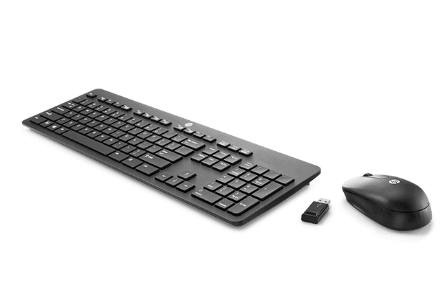 Kabellose HP Slim Tastatur und Maus