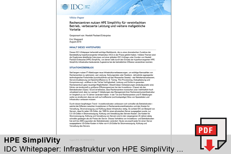 IDC-Report: SimpliVity im Rechenzentrum