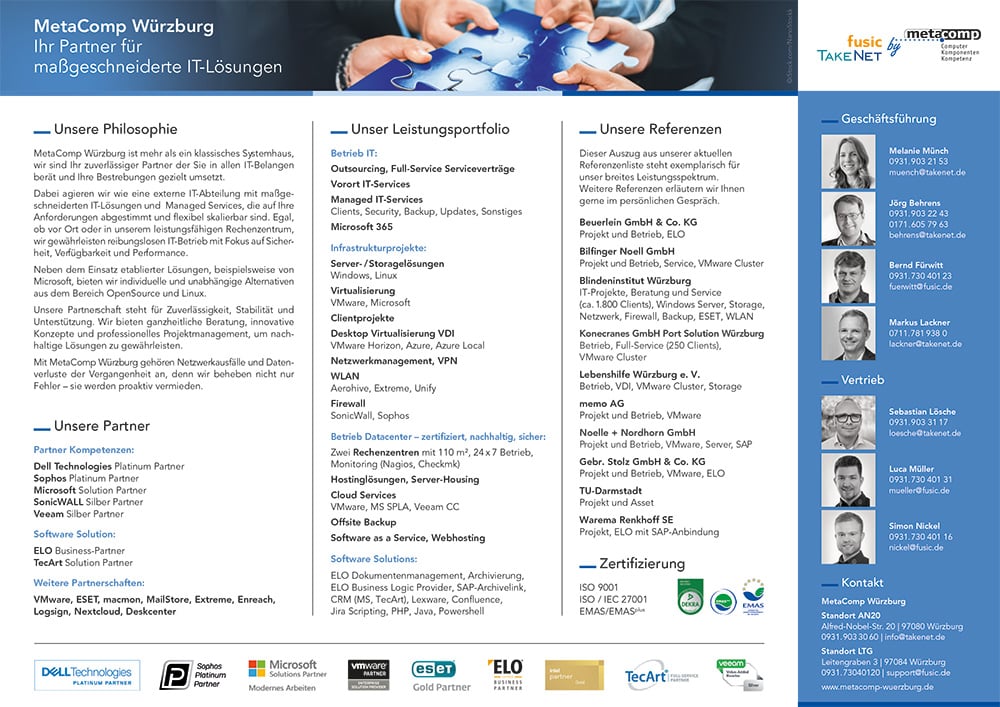 MetaComp Würzburg GmbH OnePager