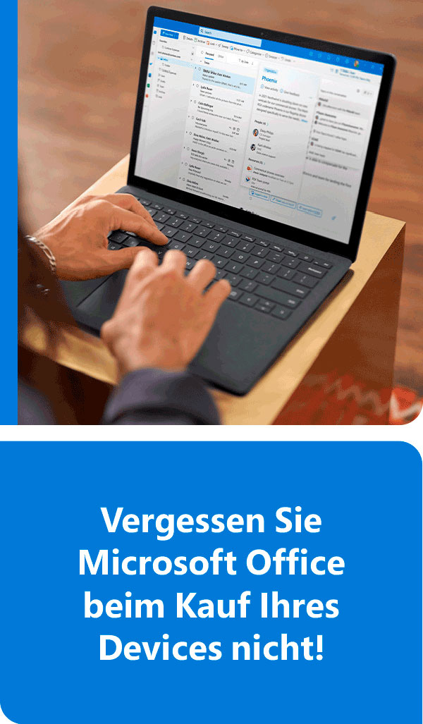 Vergessen Sie Microsoft Office beim Kauf Ihres Devices nicht mit Text
