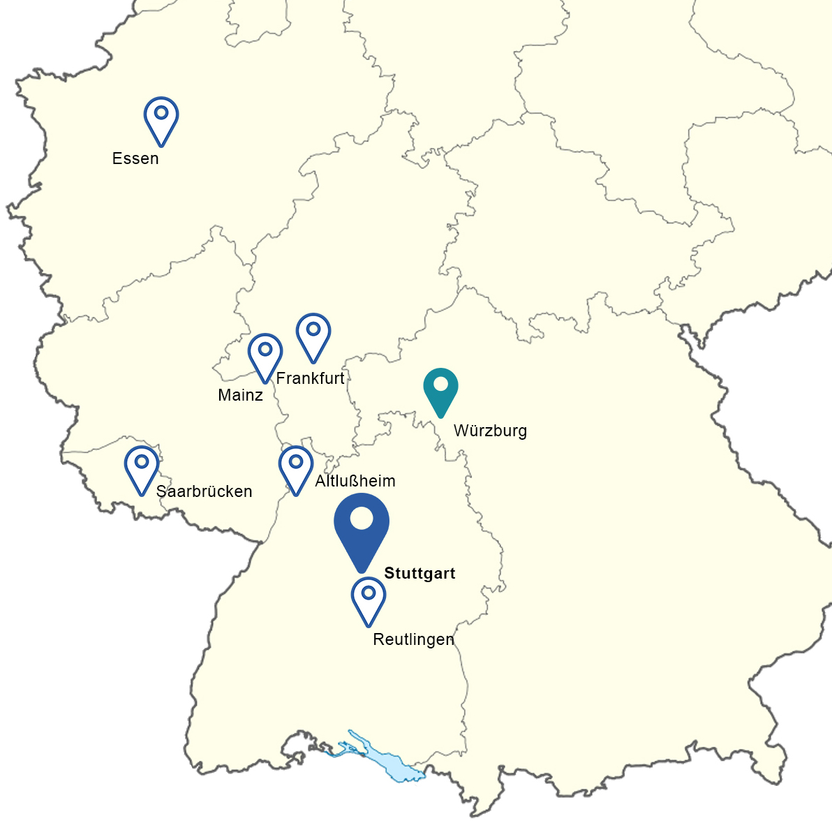 Standorte der MetaComp Gruppe